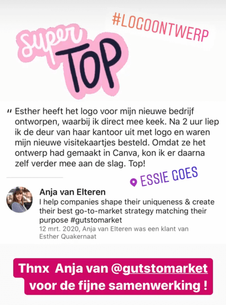 Anja story insta essie