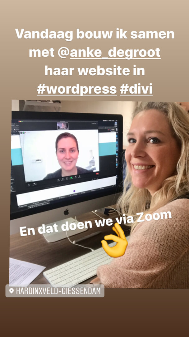 Anke website bouwen instagram essie goes