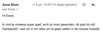 Anne mail reactie