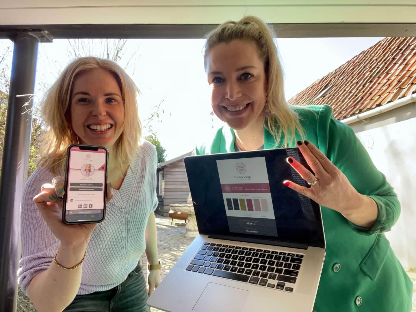 Essie en Evelien digitaal visitekaaartje online profiel