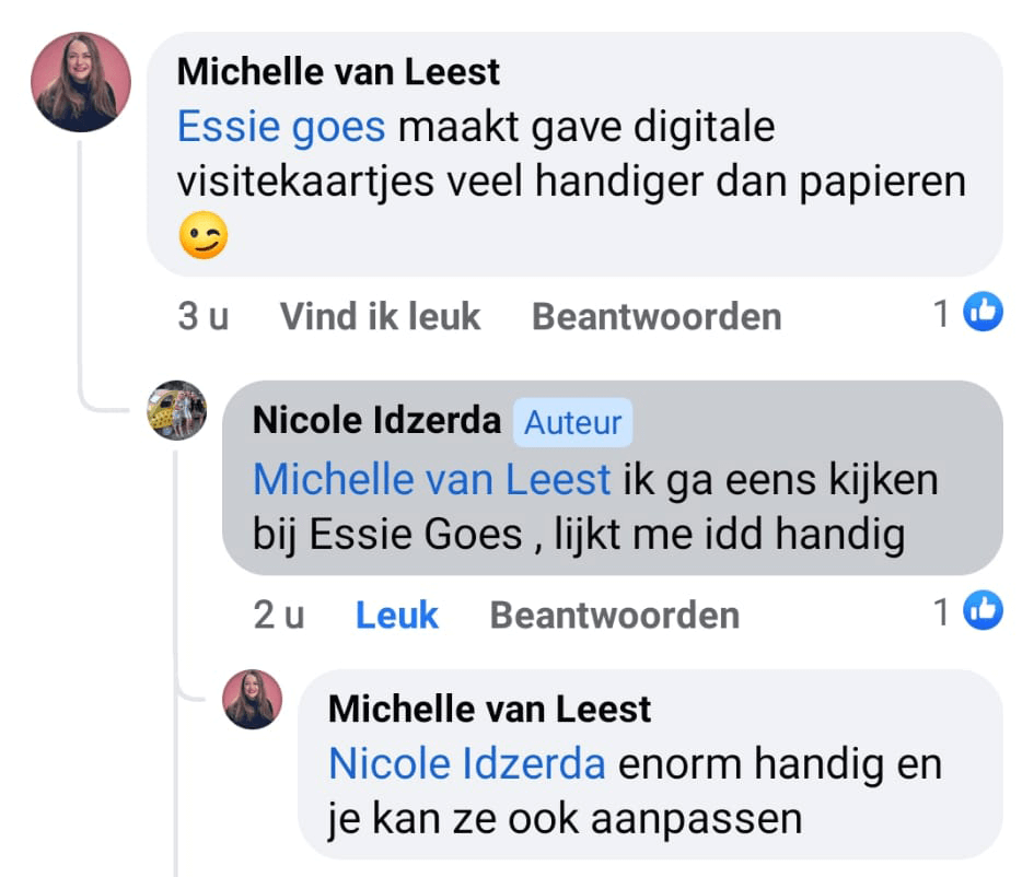 Review digitaal visitekaartje