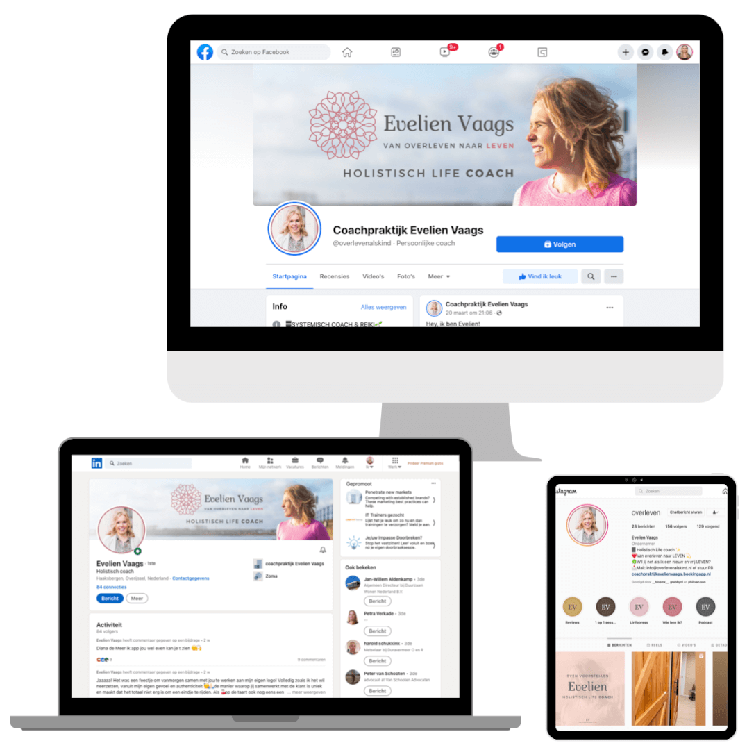 Evelien Vaags overleven coach social media branding